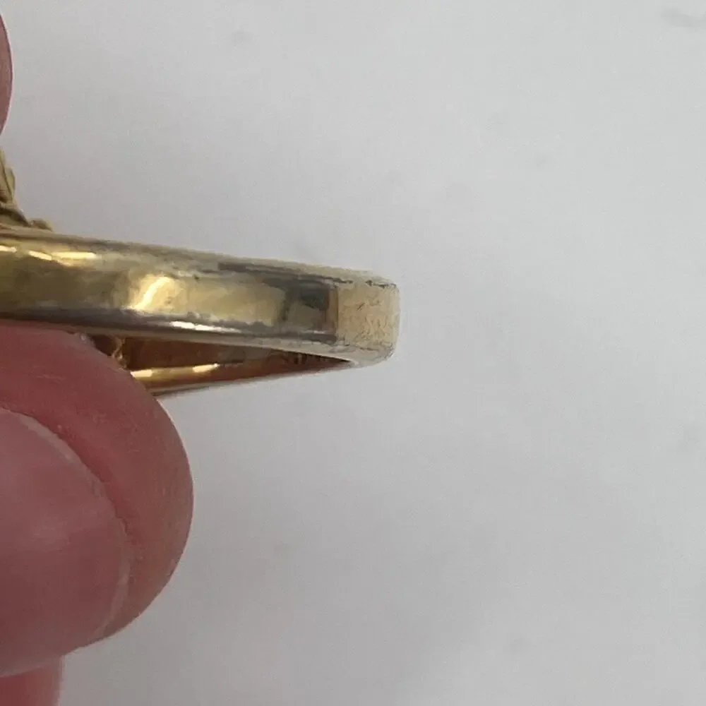 Vintage pave 14 K gold plated Ring Size 7